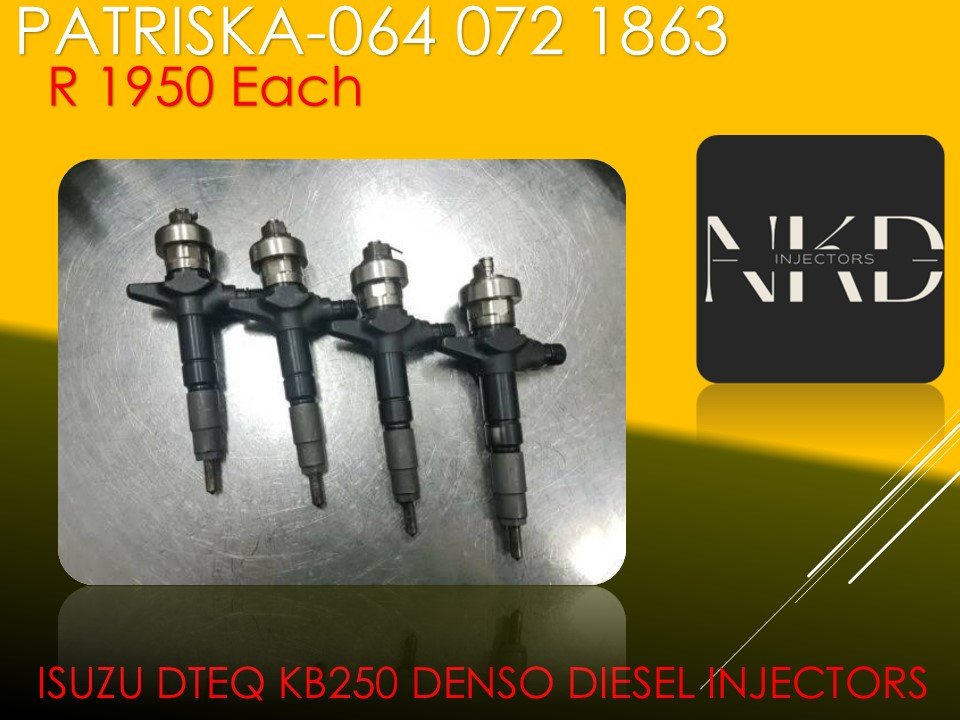AFFORDABLE DIESEL INJECTORS FOR ISUZU DTEQ KB250 FOR SALE - Private Seller AFFORDABLE DIESEL INJECTORS FOR ISUZU DTEQ KB250 FOR SALE - Private Seller