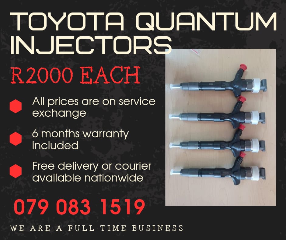 TOYOTA QUANTUM INJECTORS FOR SALE WITH WARRANTY - Private Seller TOYOTA QUANTUM INJECTORS FOR SALE WITH WARRANTY - Private Seller