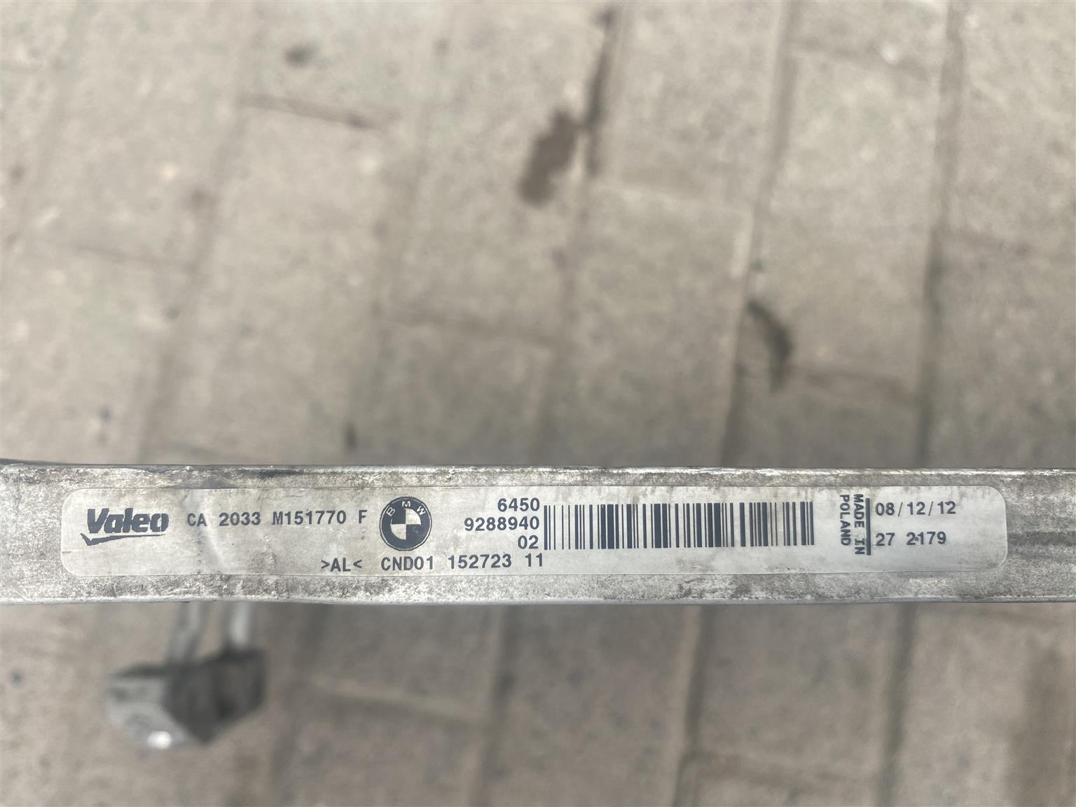 2014 BMW F30 AIRCON CONDENSER FOR SALE. OEM IN PRISTINE CONDITION - Private Seller 2014 BMW F30 AIRCON CONDENSER FOR SALE. OEM IN PRISTINE CONDITION - Private Seller