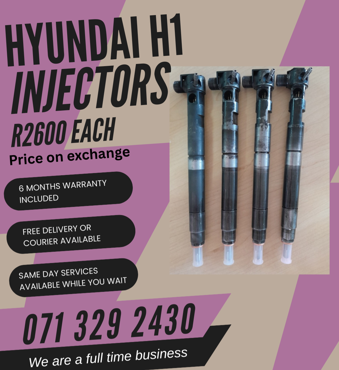 HYUNDAI H1 INJECTORS FOR SALE WITH WARRANTY ON - Private Seller HYUNDAI H1 INJECTORS FOR SALE WITH WARRANTY ON - Private Seller
