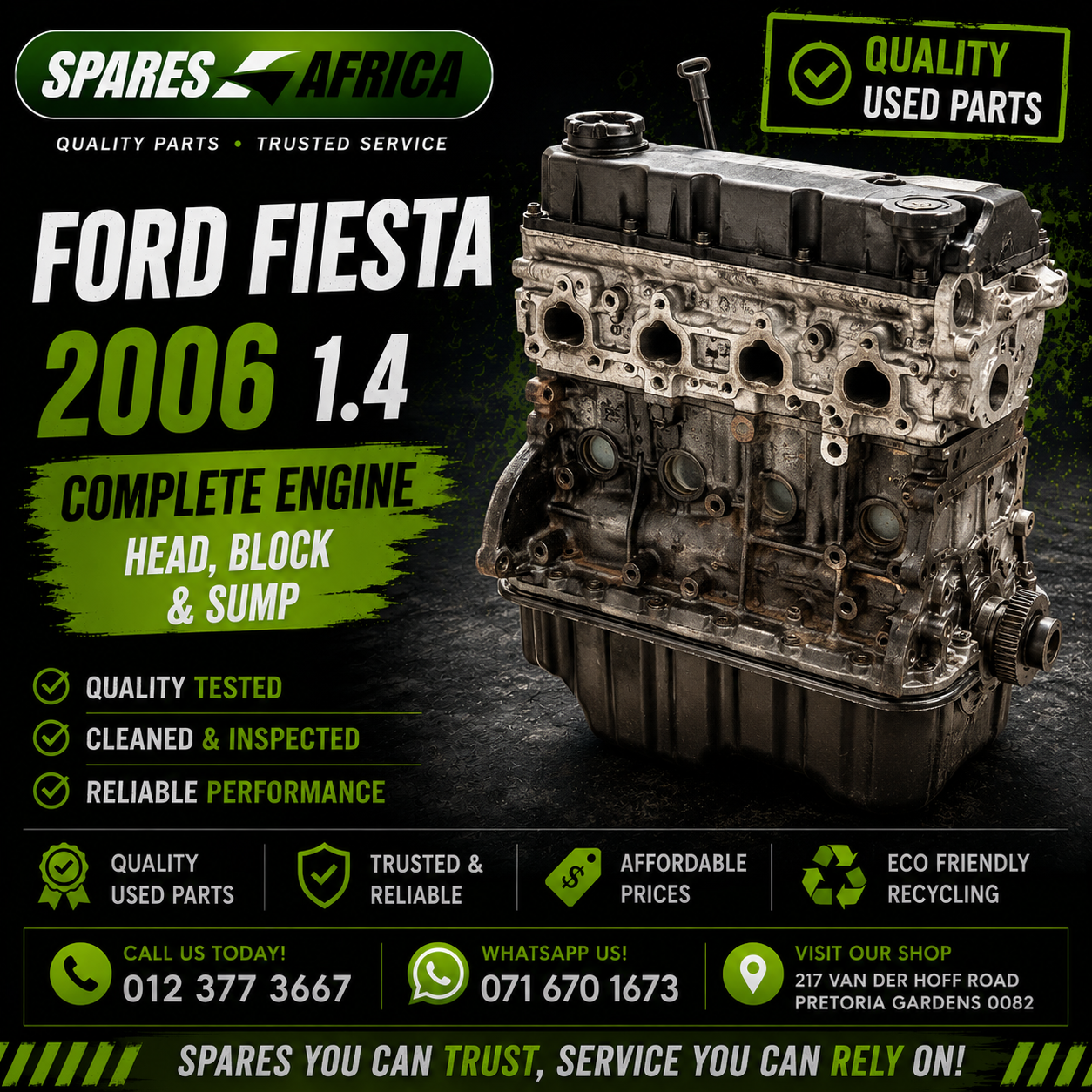 FORD FIESTA 2006 1.4 head block and sump - Private Seller FORD FIESTA 2006 1.4 head block and sump - Private Seller