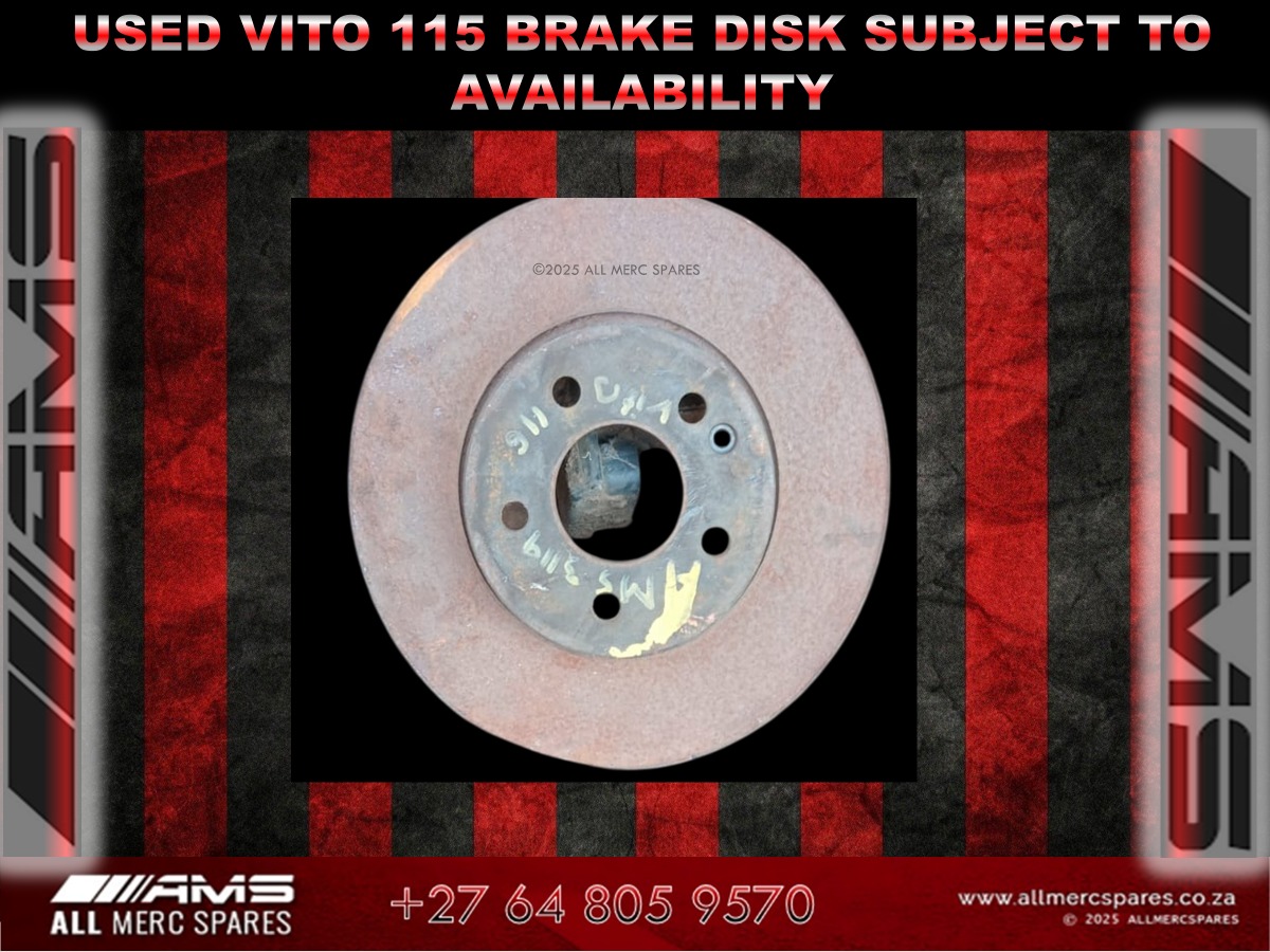 π USED VITO 115 BRAKE DISC β SUBJECT TO AVAILABILITY - Private Seller π USED VITO 115 BRAKE DISC β SUBJECT TO AVAILABILITY - Private Seller
