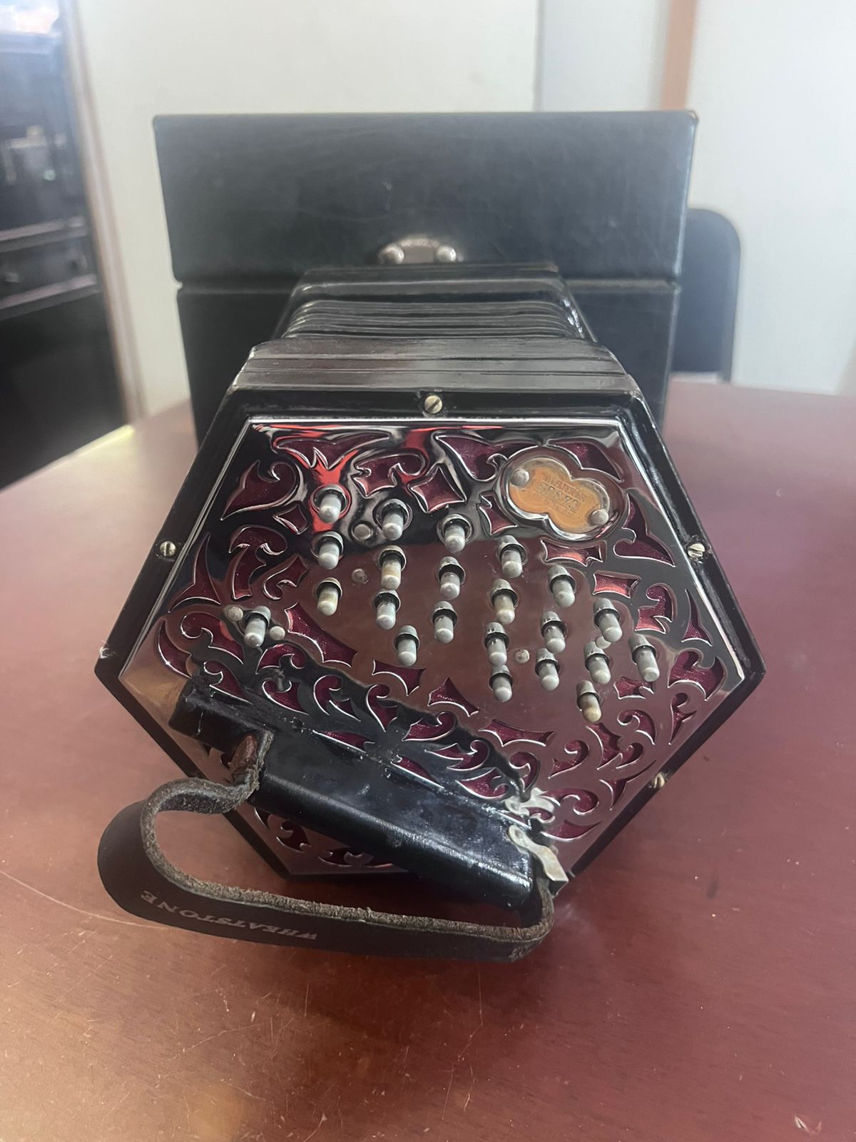 Wheatstone 41 Button Concertina With Original Case