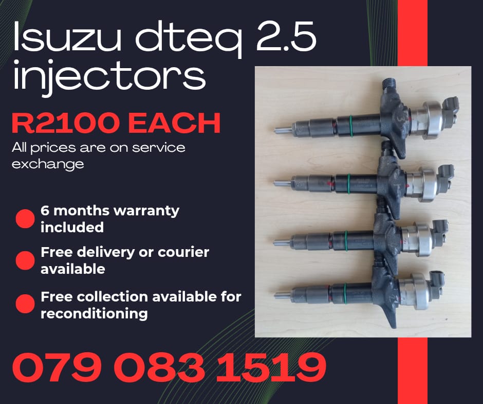 ISUZU DTEQ 2.5 INJECTORS FOR SALE WITH WARRANTY - Private Seller ISUZU DTEQ 2.5 INJECTORS FOR SALE WITH WARRANTY - Private Seller