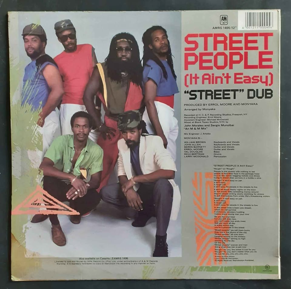 Monyaka - Street People (It Ain't Easy) 12" Single Record