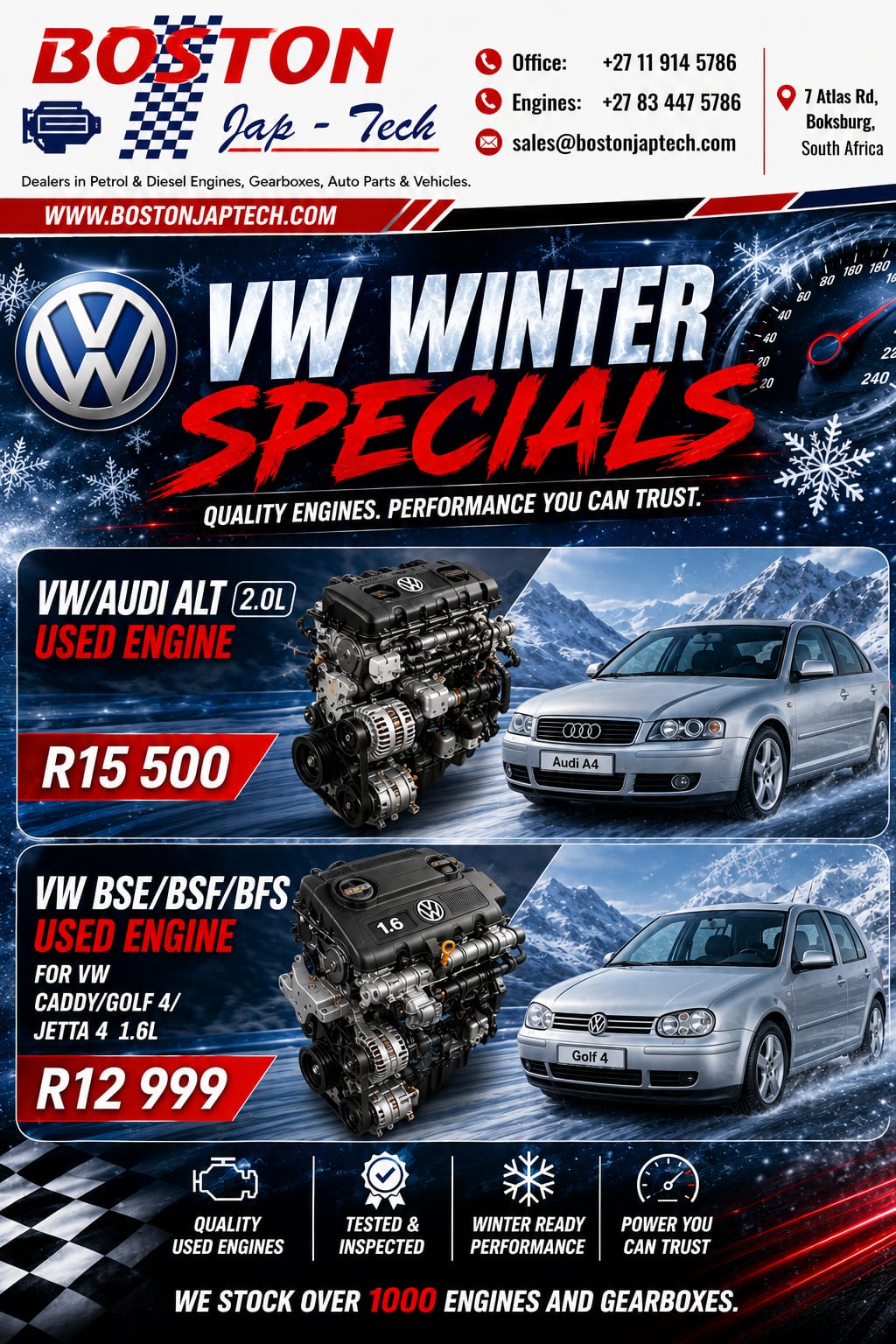 VW / Audi ALT 2.0L Used engine - Private Seller VW / Audi ALT 2.0L Used engine - Private Seller