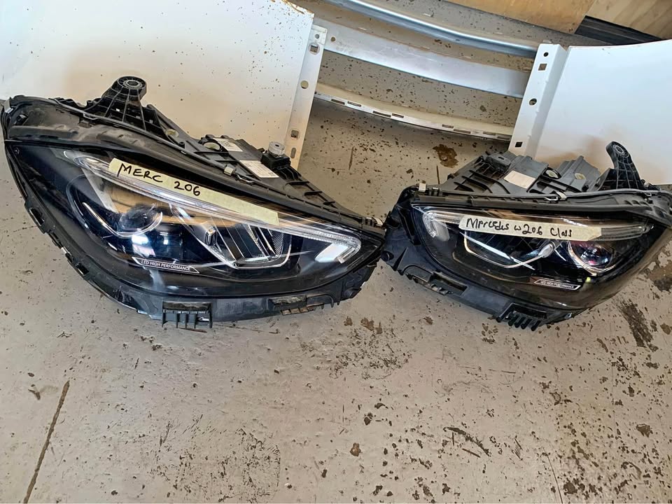 Mercedes Benz W206 front bumper, fender and headlights Mercedes Benz W206 front bumper, fender and headlights