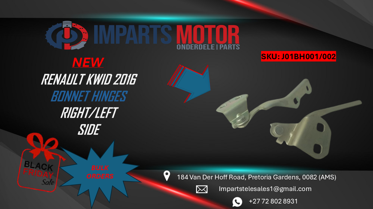NEW RENAULT KWID 2016 BONNET HINGES FOR SALE!!!! - Private Seller