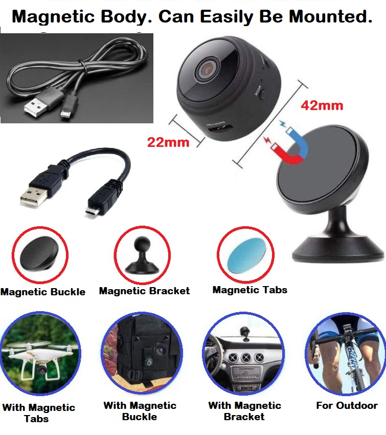 Miniature Spy Camera Portable HD1080P with Night Vision Motion Sensor + more NEW