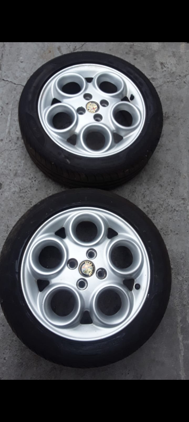 Alfa 145 OEM Mags (excludes tyres) 4 hole 98pcd for sale - also fits UNO. - Private Seller Alfa 145 OEM Mags (excludes tyres) 4 hole 98pcd for sale - also fits UNO. - Private Seller