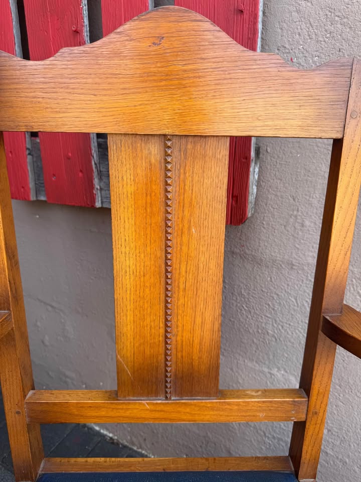 Antique armchair and trunk