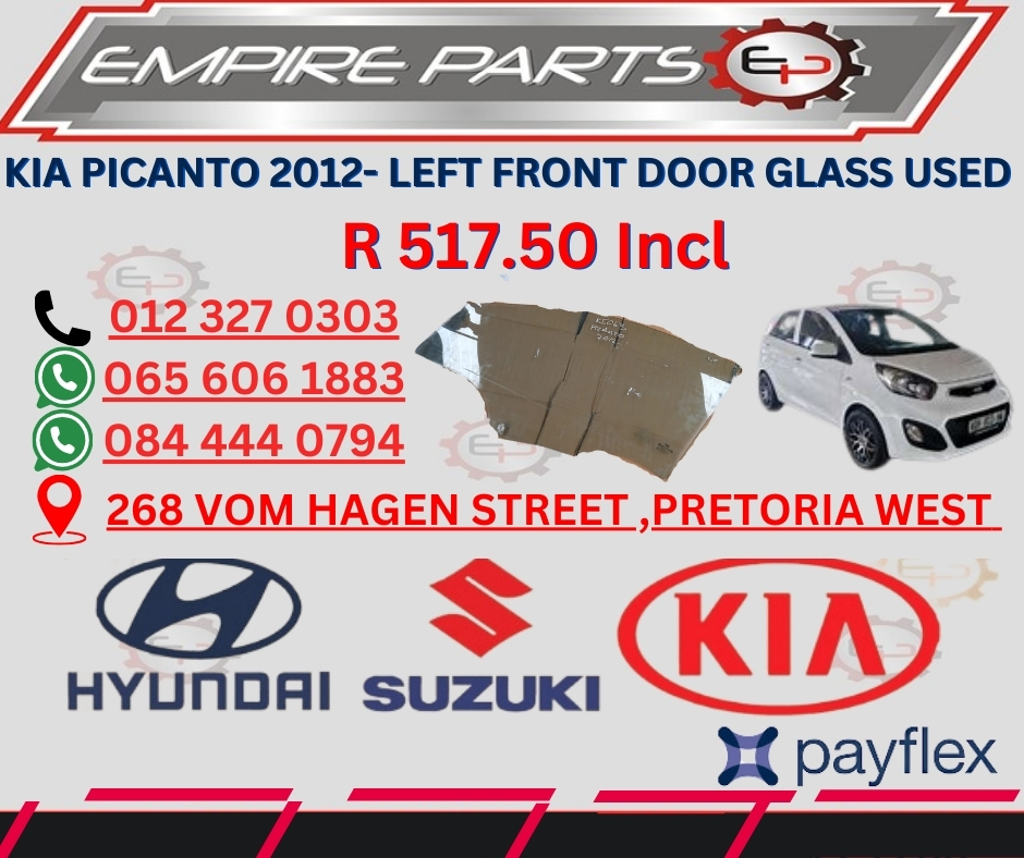 KIA PICANTO 2012- LEFT FRONT DOOR GLASS USED - Private Seller KIA PICANTO 2012- LEFT FRONT DOOR GLASS USED - Private Seller