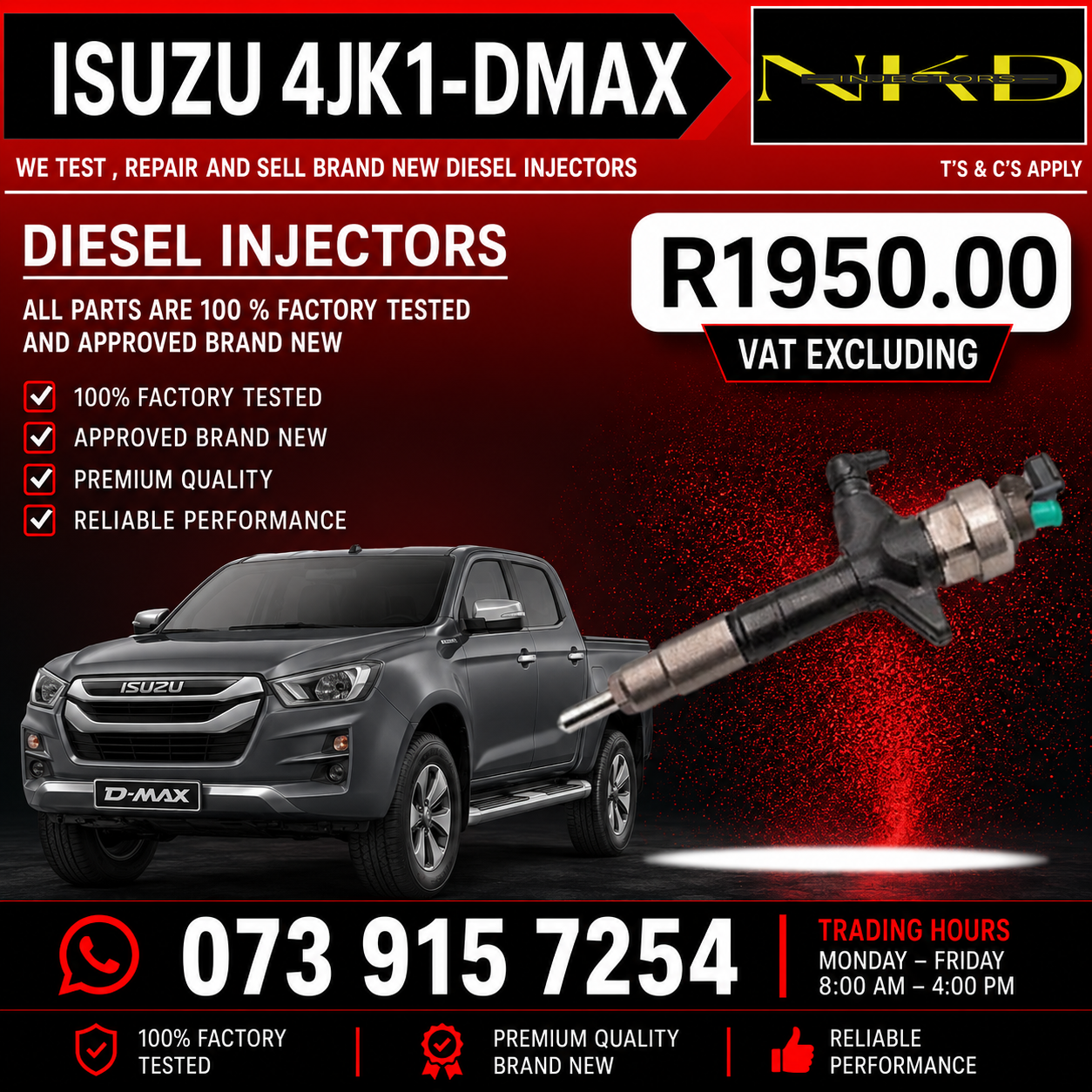 Isuzu_4JK1_DMAX_Injectors_On_Repair - Private Seller Isuzu_4JK1_DMAX_Injectors_On_Repair - Private Seller