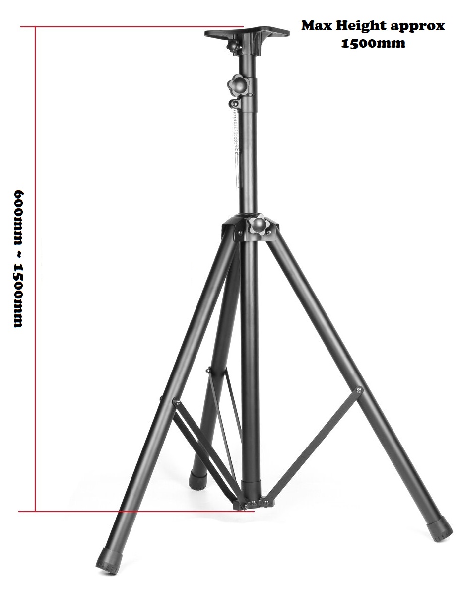 Heavy Duty TriPod Speaker Stand Telescopic Adjustable In Black Colour. Brand New
