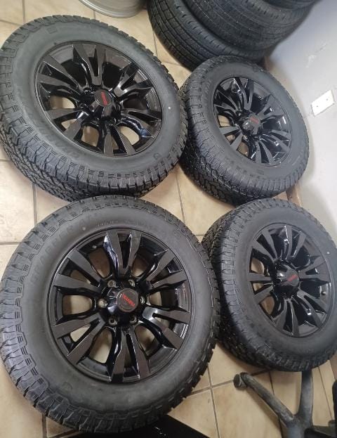 18" Isuzu -Rider original black mags with brand new 255/60/18 General Grabber A/ - Private Seller 18" Isuzu -Rider original black mags with brand new 255/60/18 General Grabber A/ - Private Seller