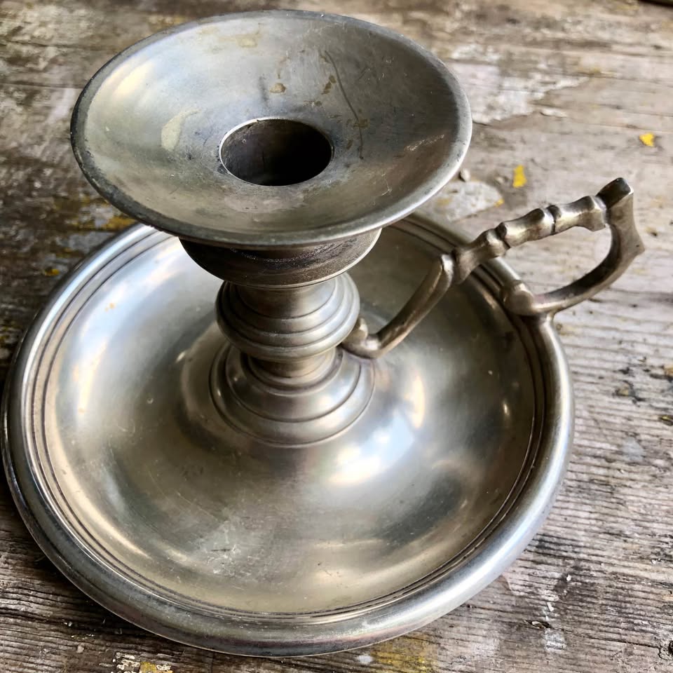 Metal Silver Candle Holder, Finger Ring Candlesticks, Gothic Chamber Stick
