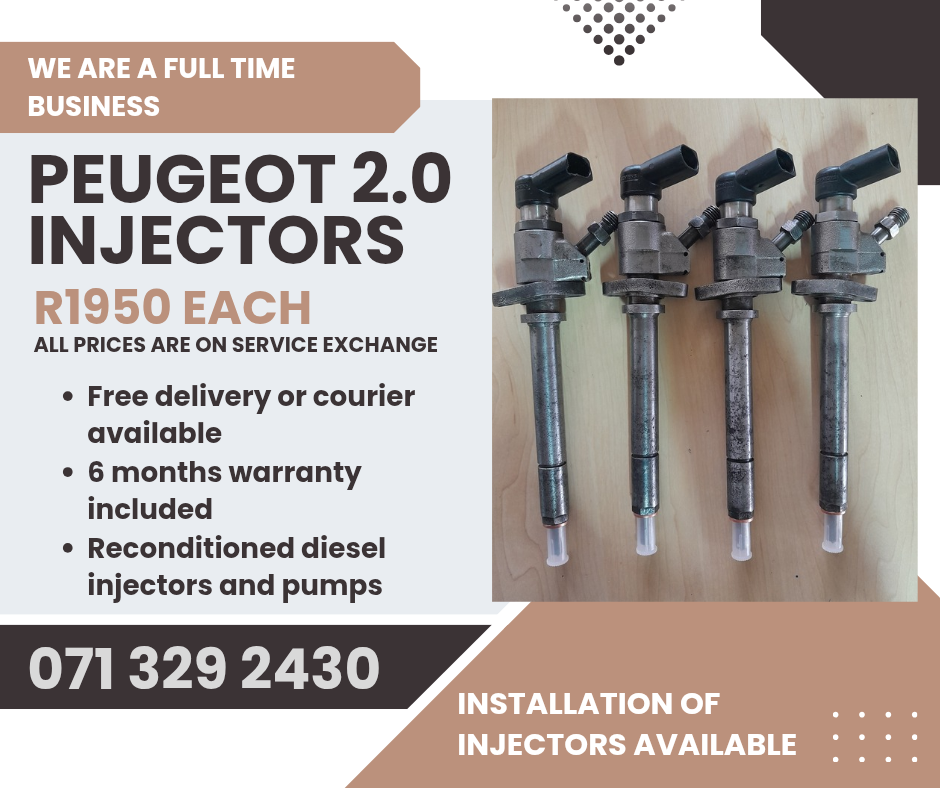 PEUGEOT 2.0 INJECTORS FOR SALE WITH WARRANTY - Private Seller PEUGEOT 2.0 INJECTORS FOR SALE WITH WARRANTY - Private Seller