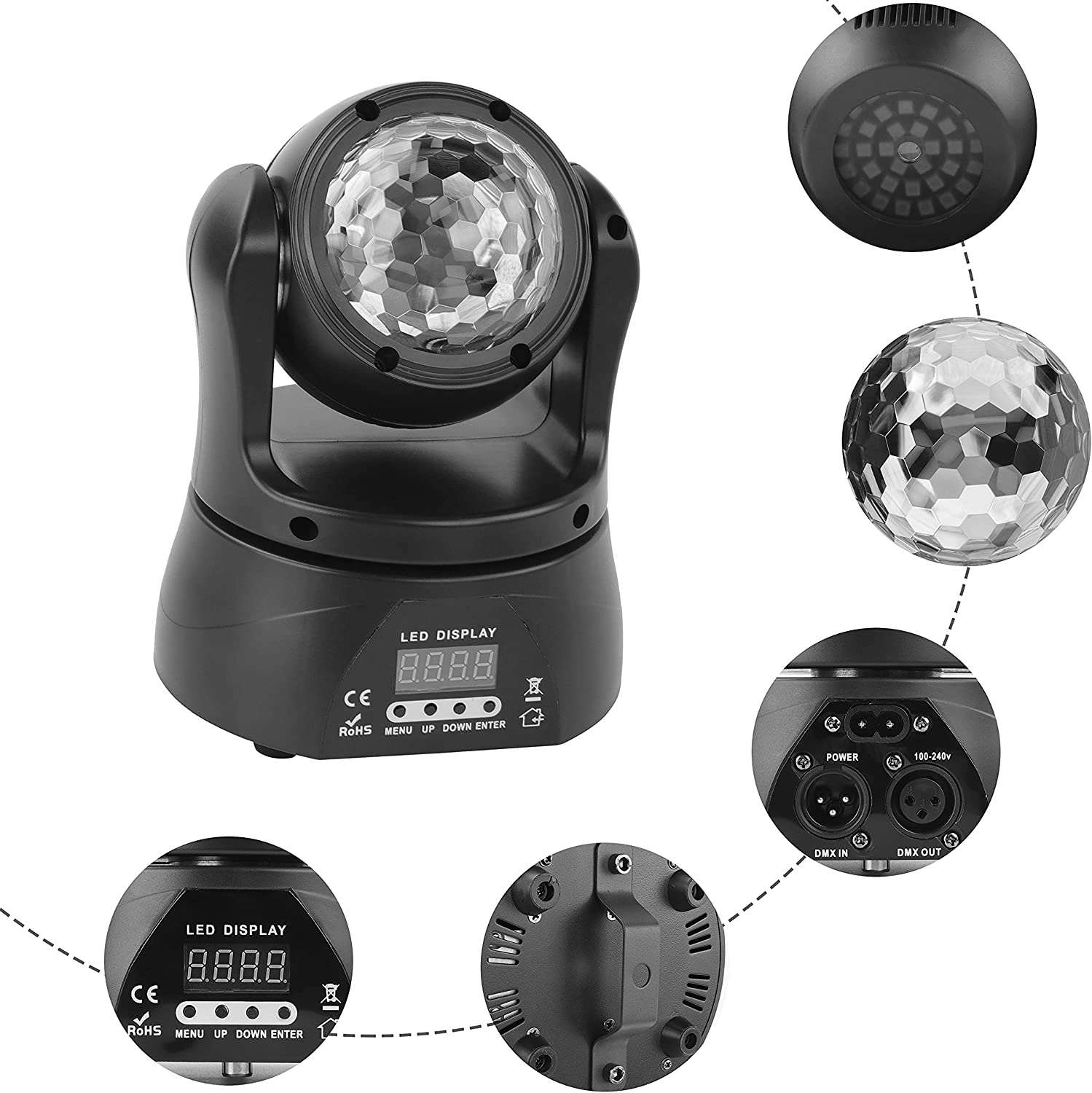 Professional Disco Moving Head Light DMX512 Stage, DJ Party Light. NEW PRODUCTS.
