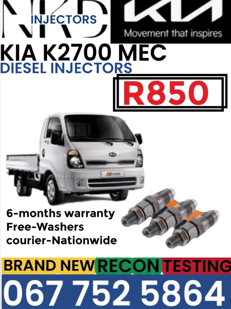 Kia K2700 Mec Diesel injectors - Private Seller Kia K2700 Mec Diesel injectors - Private Seller