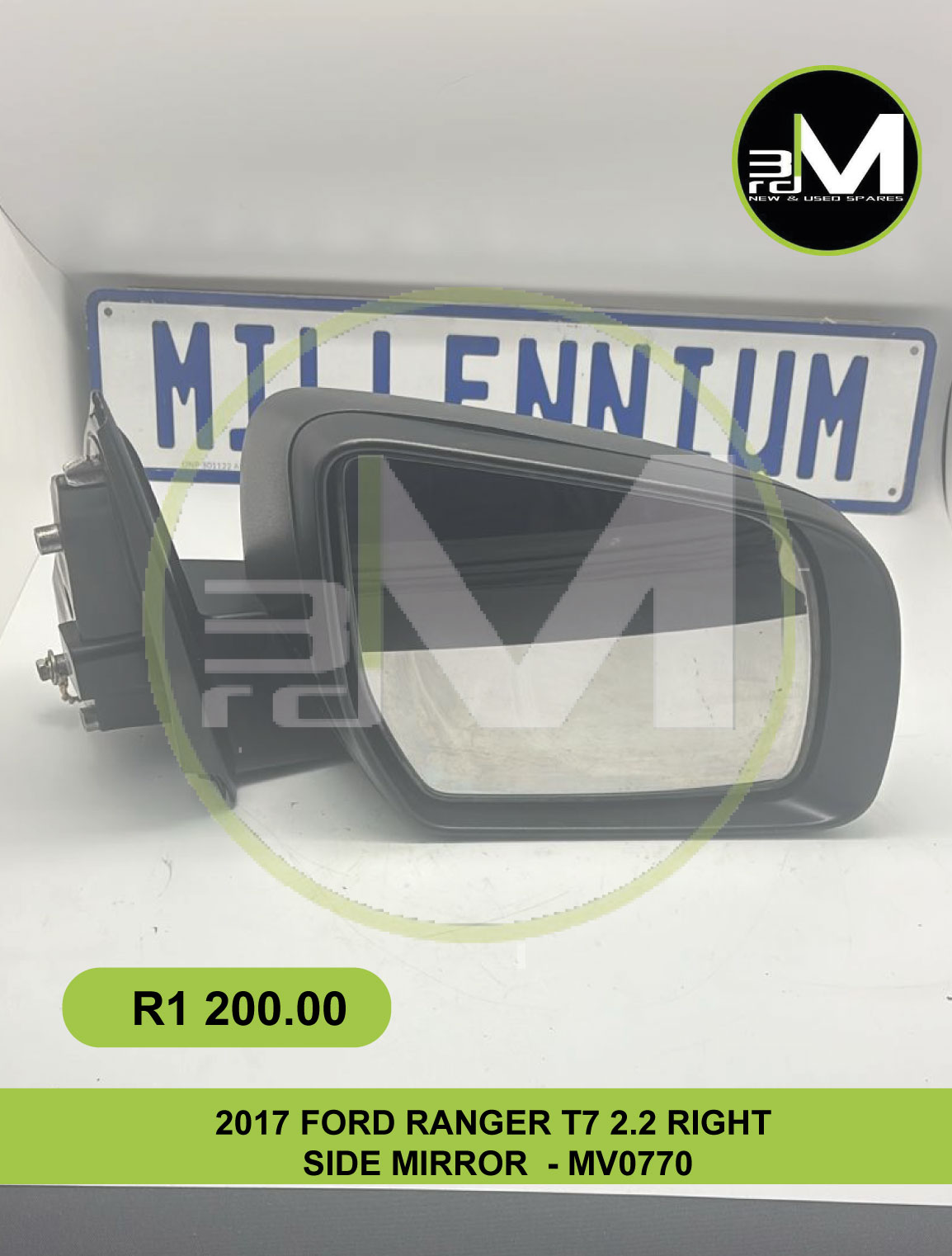 2017 FORD RANGER T7 2.2 RIGHT SIDE MIRROR - MV0770 - Private Seller 2017 FORD RANGER T7 2.2 RIGHT SIDE MIRROR - MV0770 - Private Seller