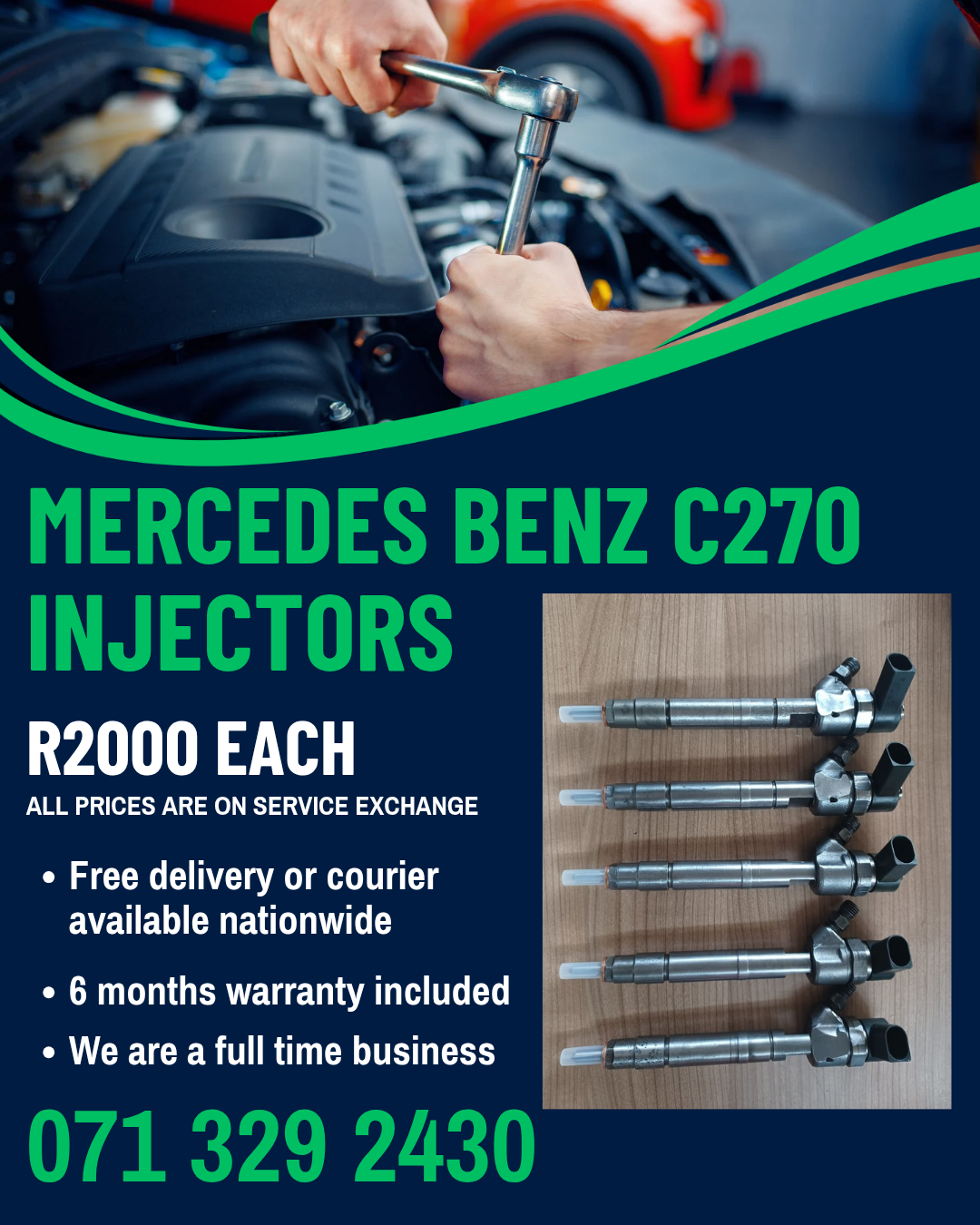 MERCEDES BENZ C270 INJECTORS FOR SALE WITH WARRANTY - Private Seller MERCEDES BENZ C270 INJECTORS FOR SALE WITH WARRANTY - Private Seller