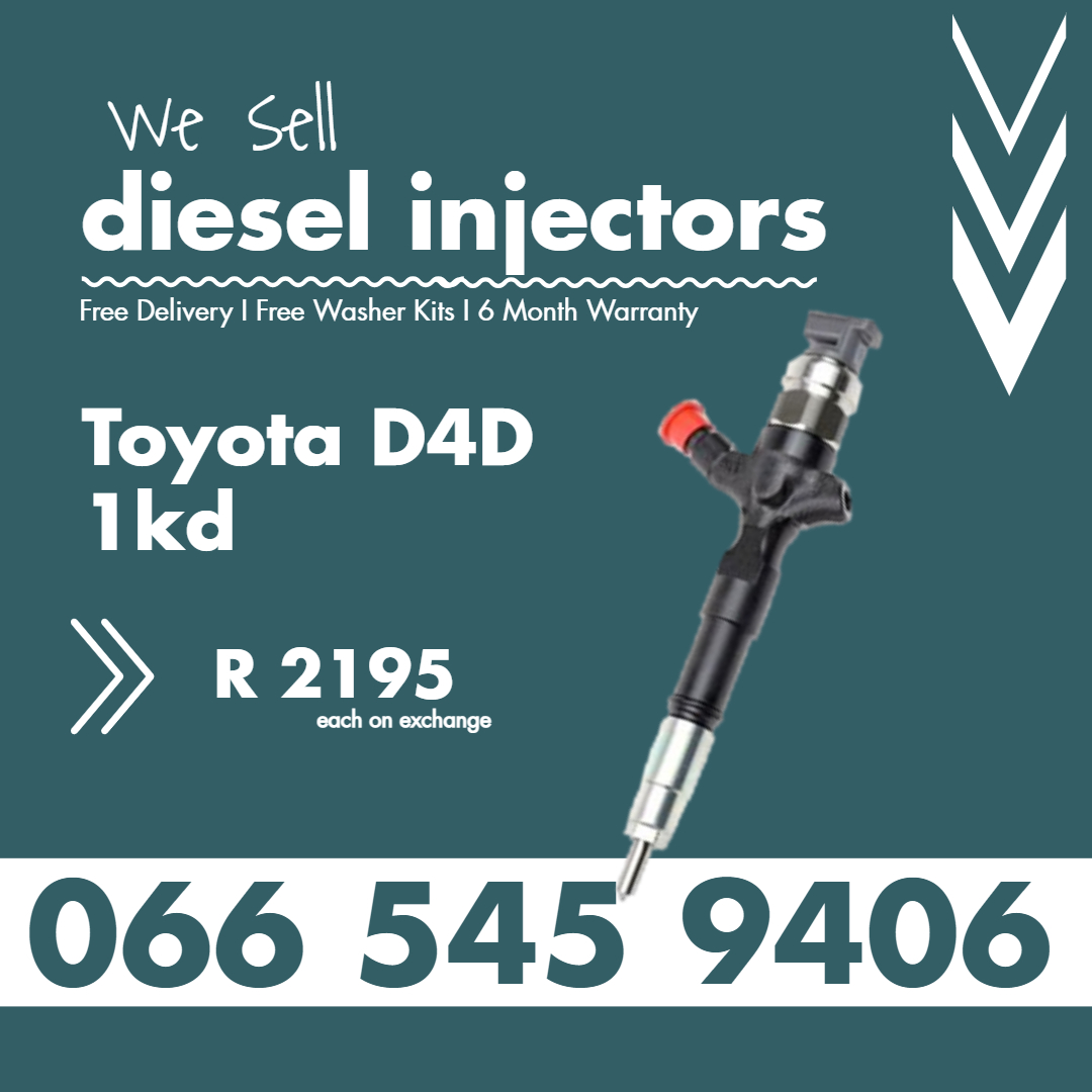TOYOTA D4D 1KD DIESEL INJECTORS FOR SALE WITH WARRANTY