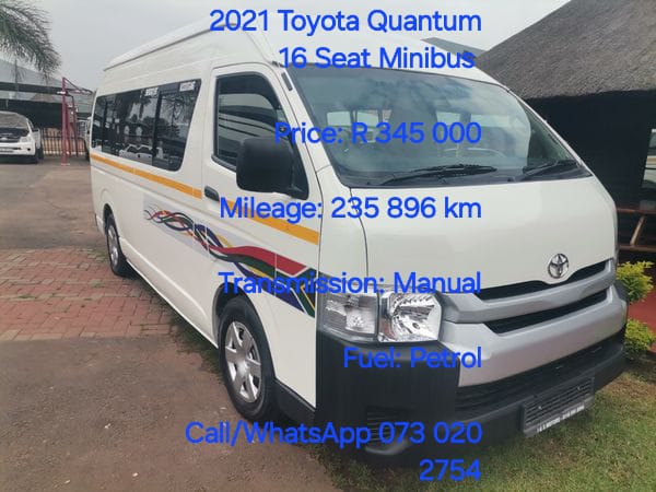 2021 Toyota Quantum 16 Seat Minibus Taxi | Junk Mail Marketplace