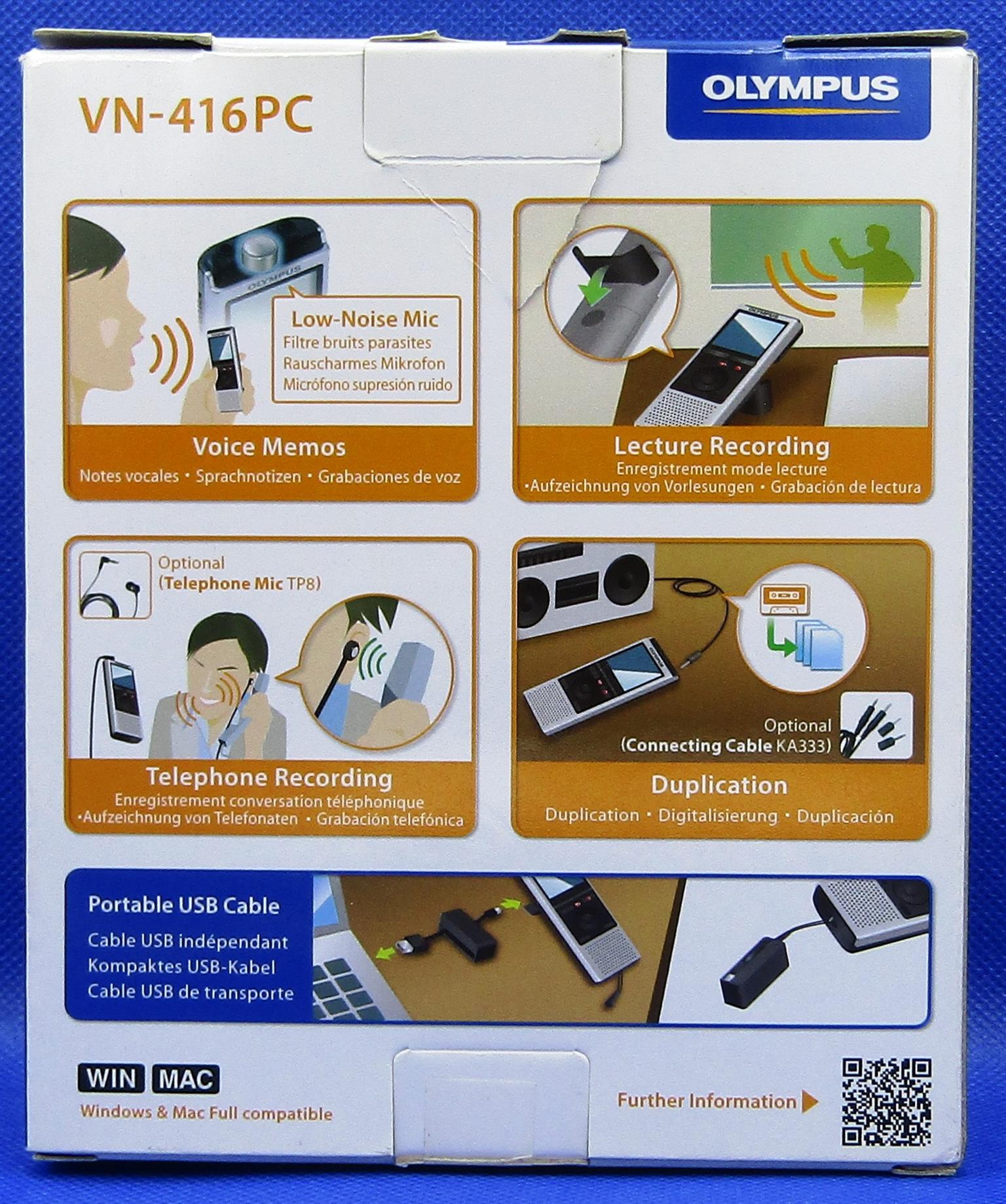 Olympus VN-416PC Professional Digital Voice Recorder