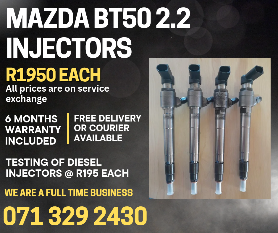 MAZDA BT50 2.2 INJECTORS FOR SALE WITH WARRANTY INCLUDED - Private Seller MAZDA BT50 2.2 INJECTORS FOR SALE WITH WARRANTY INCLUDED - Private Seller
