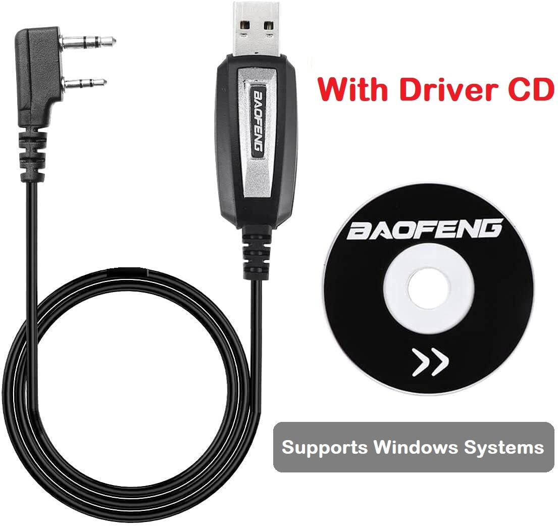 USB Programming Cable plus CD For Two-Way Walkie Talkie Radios/Transceivers. NEW