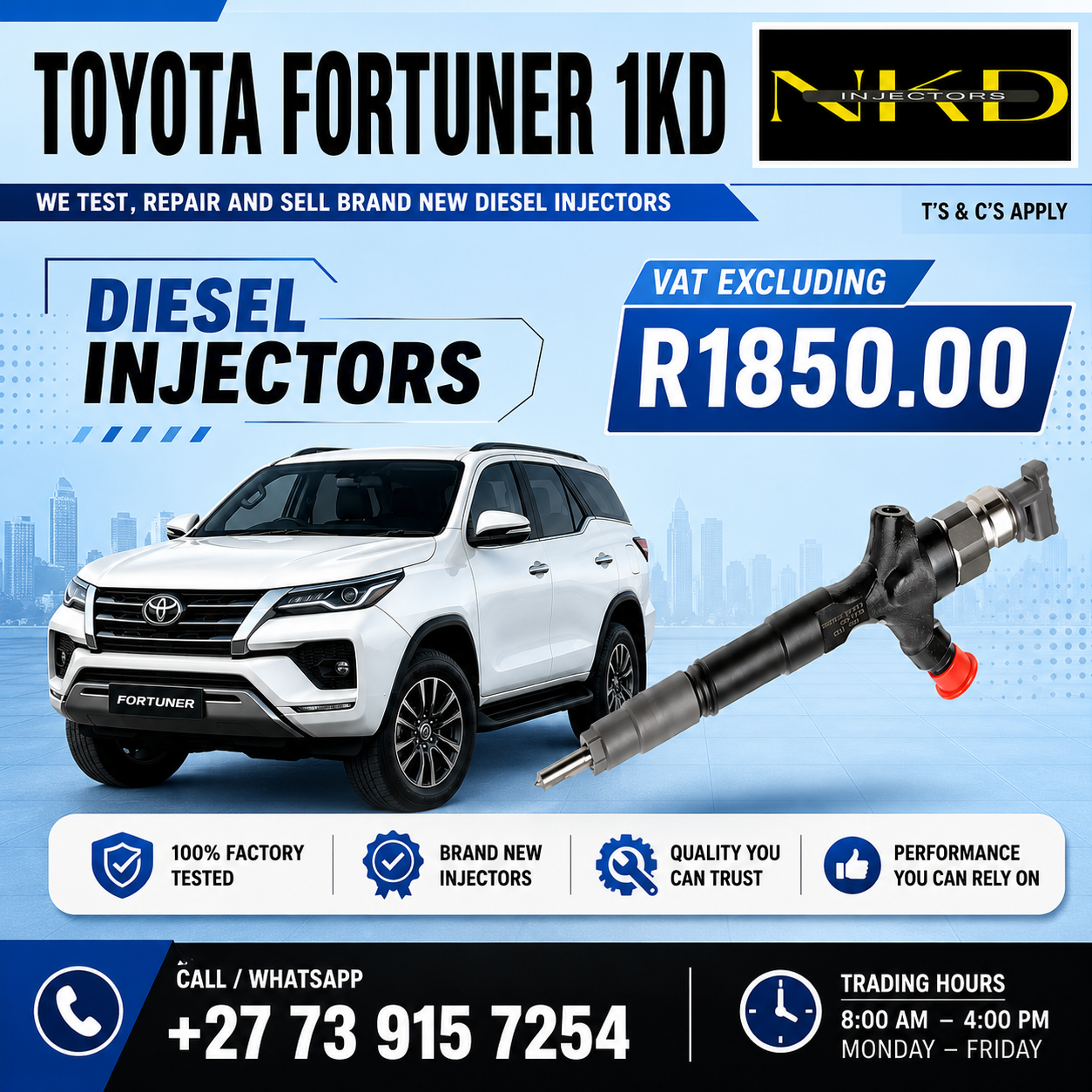 Toyota_Fortuner_3.0L_Denso_Injectors - Private Seller Toyota_Fortuner_3.0L_Denso_Injectors - Private Seller