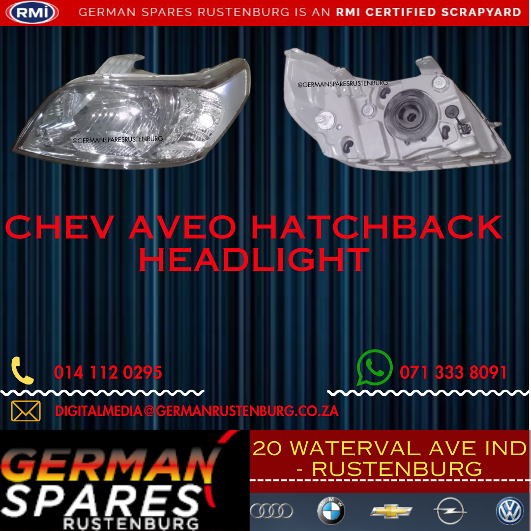 Chev Aveo Hatchback Headlight - Private Seller Chev Aveo Hatchback Headlight - Private Seller