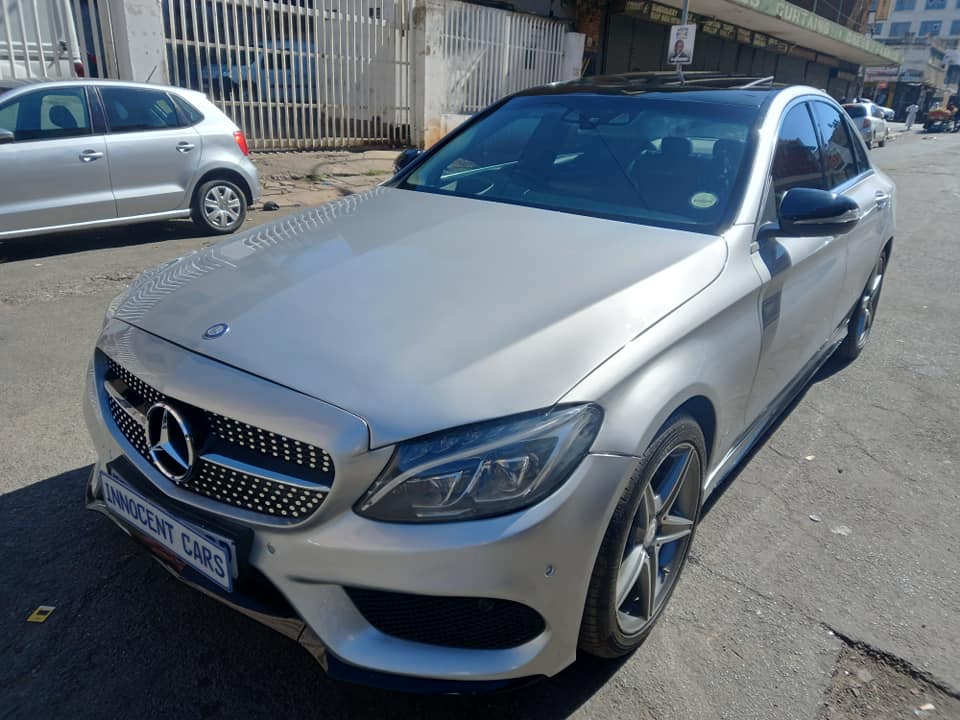 2015 MERCEDES BENZ C180 CGI AMG-LINE PETEOL, AUTOMATIC, SILVER COLOR, 92000KM