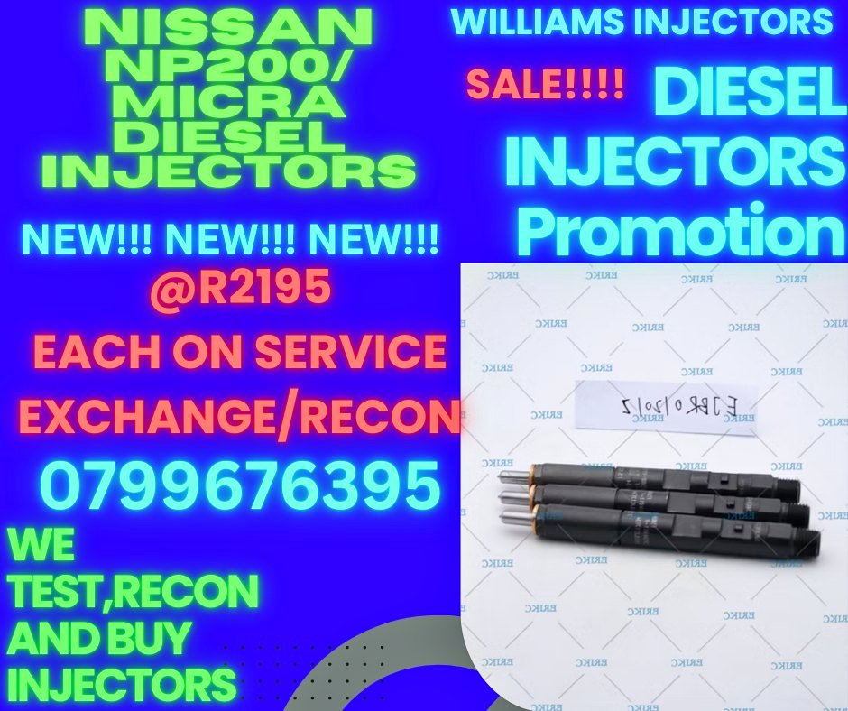 NISSAN NP200/MICRA 1.5 DIESEL INJECTORS - Private Seller NISSAN NP200/MICRA 1.5 DIESEL INJECTORS - Private Seller