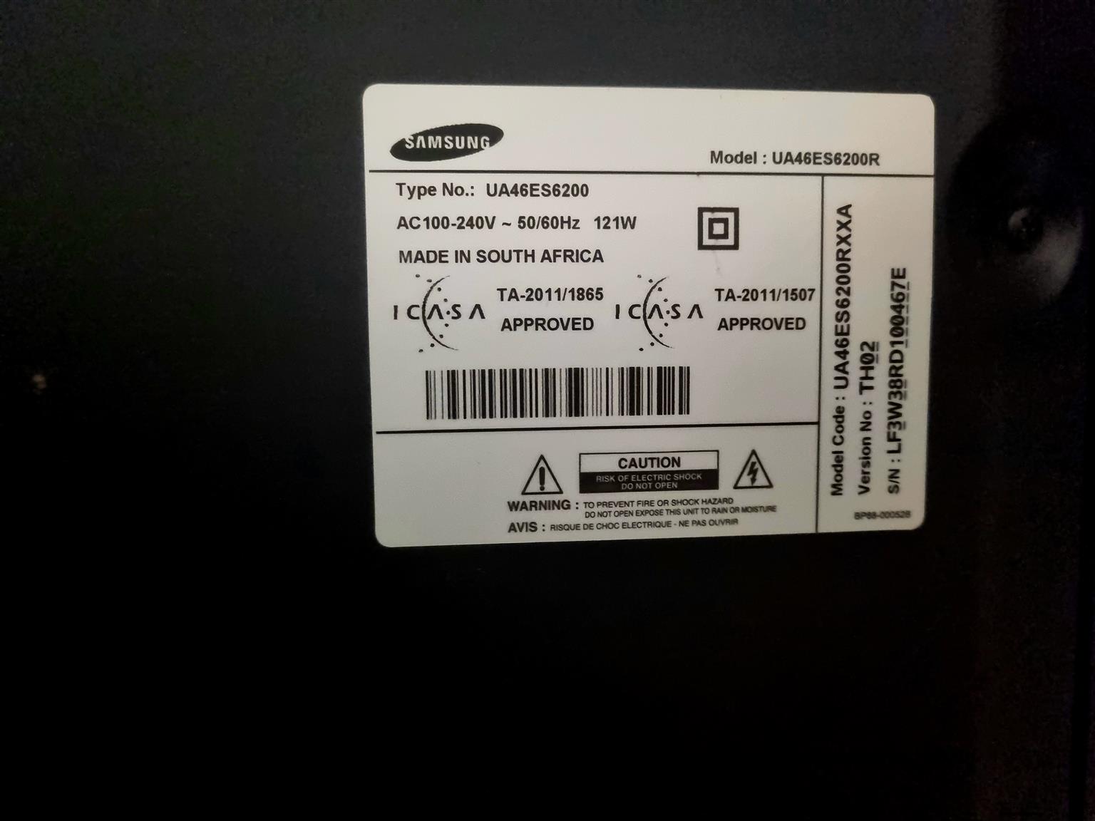 SAMSUNG SMART SLIM LED TV MODEL(UA46ES6200)