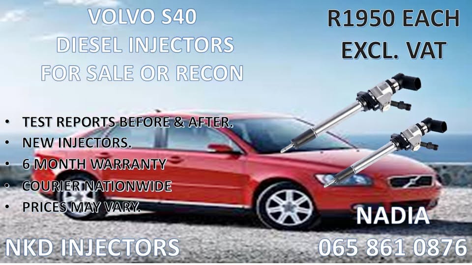 VOLVO S40 DIESEL INJECTORS FOR SALE OR RECON - Private Seller VOLVO S40 DIESEL INJECTORS FOR SALE OR RECON - Private Seller