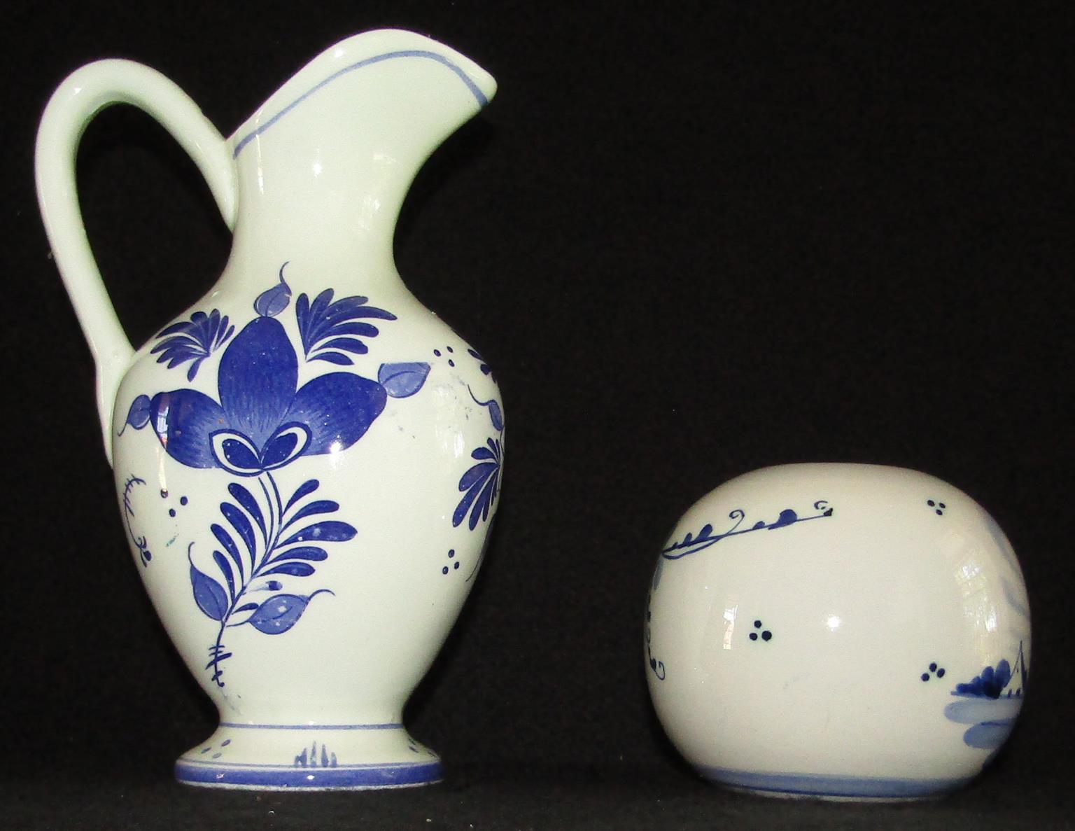 Fine Porcelain Dutch Pitcher and Bowl