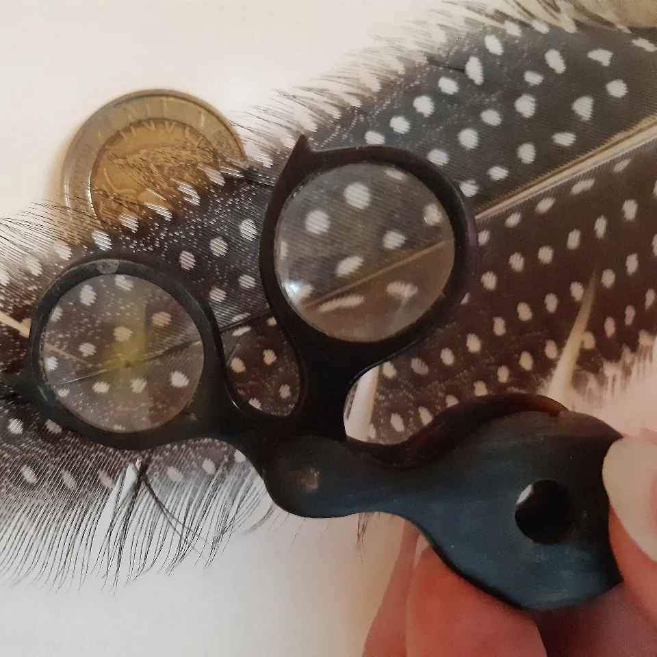 Retro double lens loupe