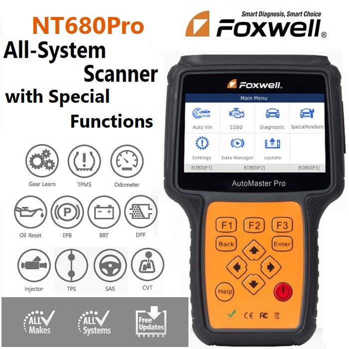 Foxwell NT680Pro All System Scanner With Special Functions NOW IN STOCK!!