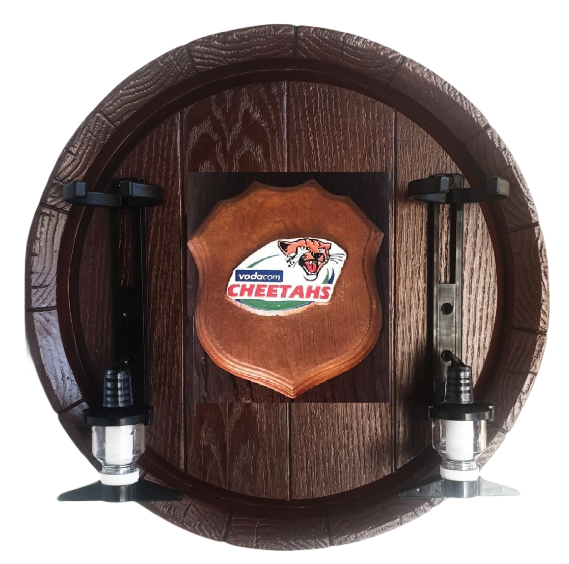 Cheetahs Rugby Liquor Dispensers Large Barrel End with 2 Optics. Brand New Items
