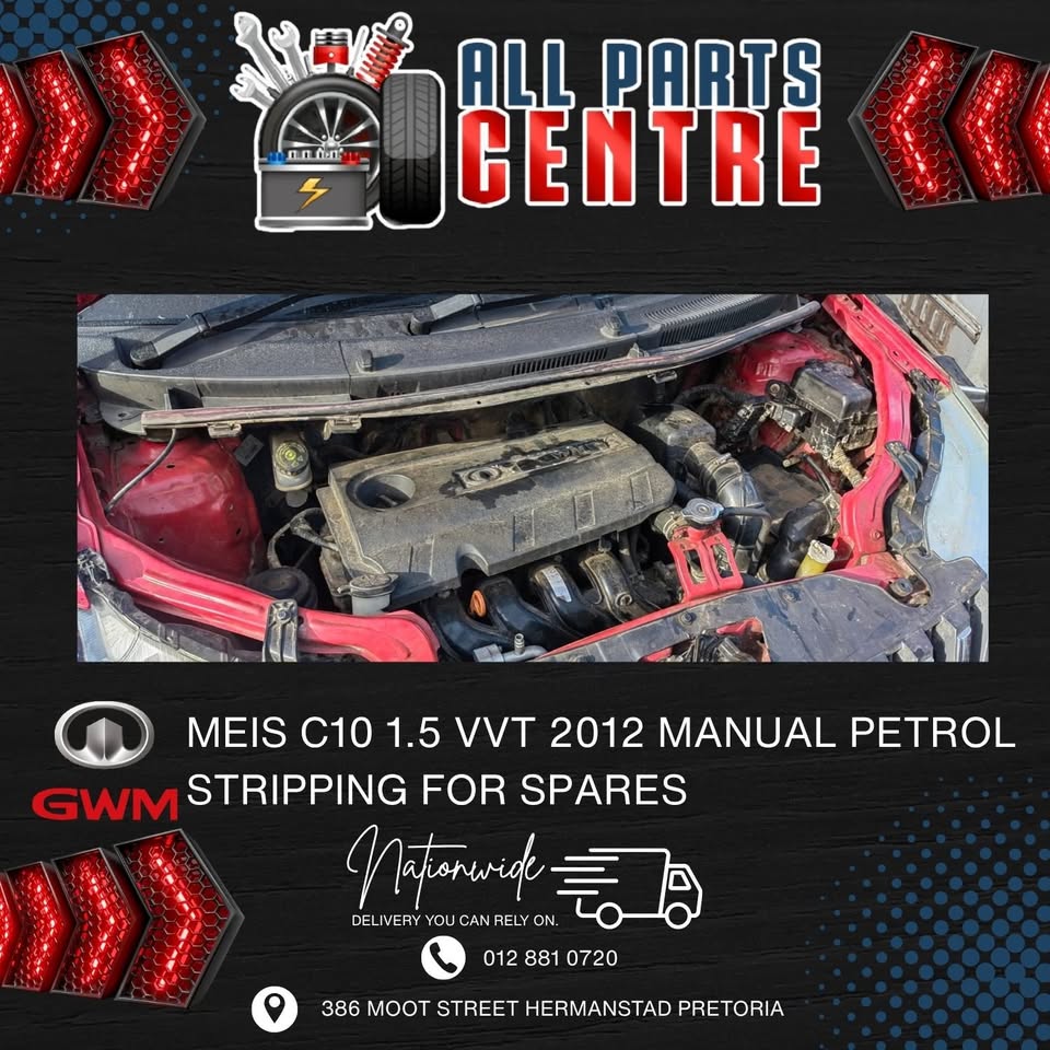 GWM Meis C10 1.5 VVT 2012 Petrol Manual – Stripping for Spares - Private Seller GWM Meis C10 1.5 VVT 2012 Petrol Manual – Stripping for Spares - Private Seller