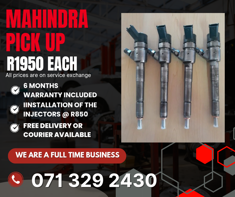 MAHINDRA PICK UP INJECTORS FOR SALE WITH WARRANTY - Private Seller MAHINDRA PICK UP INJECTORS FOR SALE WITH WARRANTY - Private Seller