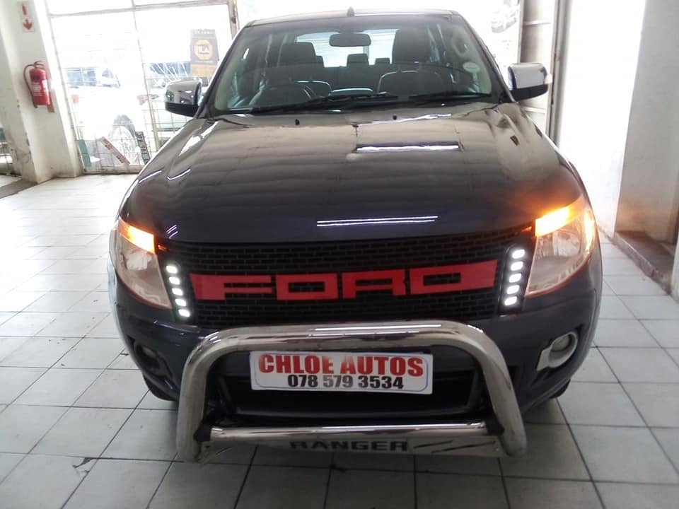 2014 FORD RANGER 3.2 XLT DOUBLE CAB 4x2 GREY, MANUAL, DIESEL LEATHER INTERIOR