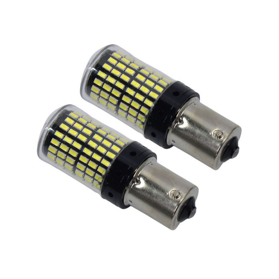 Single Contact 144 LED Bulbs – White (pair)