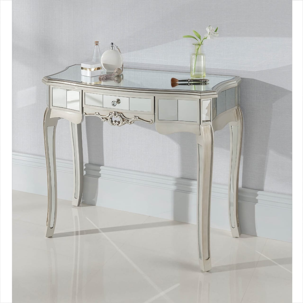 mirrored dressing table set