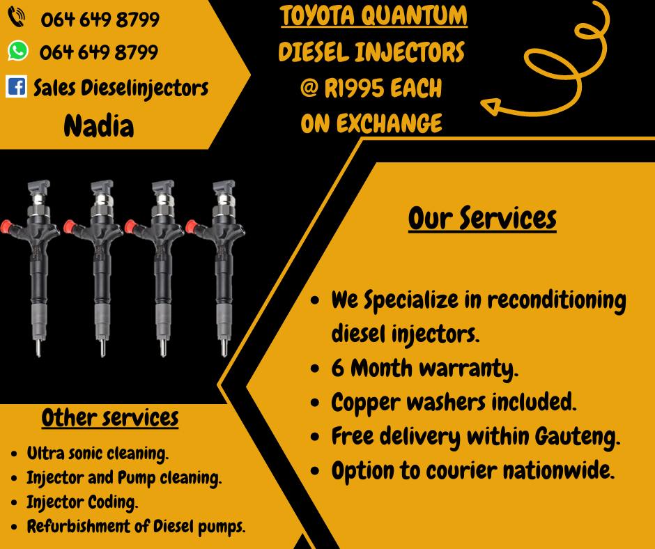 TOYOTA DIESEL INJECTORS - Private Seller TOYOTA DIESEL INJECTORS - Private Seller
