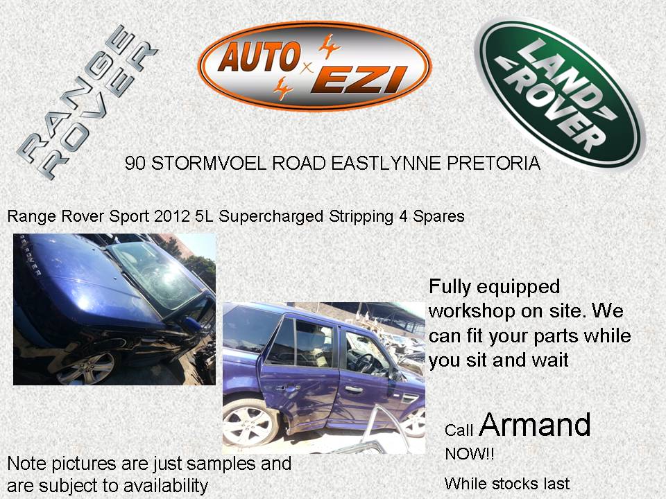 Range Rover Sport 2012 5L Supercharged Stripping for Spares Range Rover Sport 2012 5L Supercharged Stripping for Spares