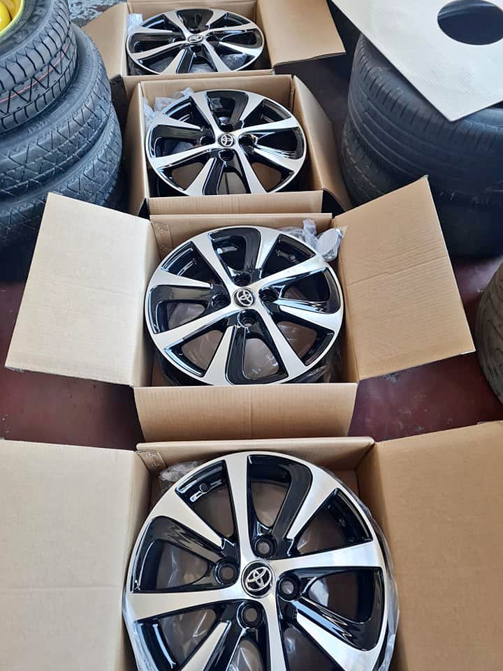 Toyota yaris Brand new mags size 15 pcd 4×100 Toyota yaris Brand new mags size 15 pcd 4×100