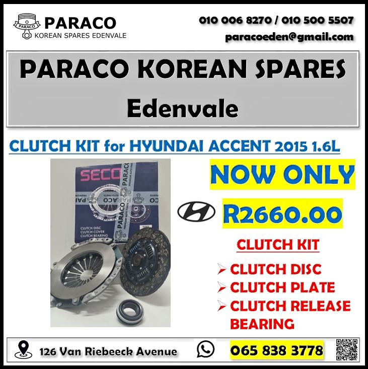CLUTCH KIT for HYUNDAI ACCENT 2015 1.6L - Private Seller