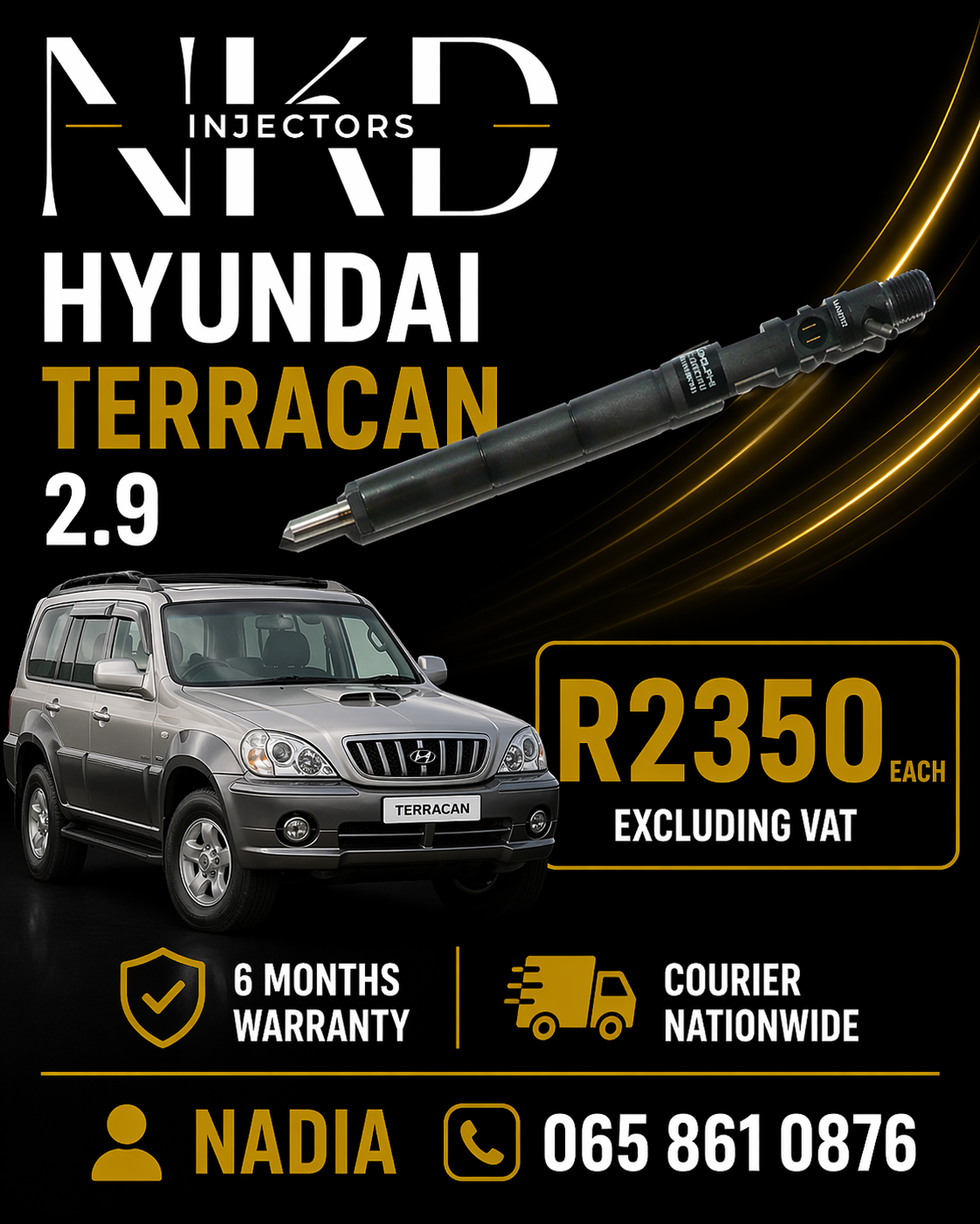 RENEW AND NEW DIESEL INJECTORS FOR SALE FOR HYUNDAI TERRICAN 2.9 - Private Seller RENEW AND NEW DIESEL INJECTORS FOR SALE FOR HYUNDAI TERRICAN 2.9 - Private Seller